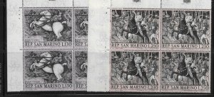 San Marino 1968 Art, Battle of San Romano 1432,,Blocks Sc # 688-691 VF MNH**