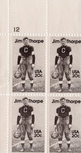 20c 1984 Plate Block Jim Thorpe Commemorative SC2089