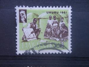 TANGANYIKA, 1961, used 5c, Teacher instructing villagers. Scott 45