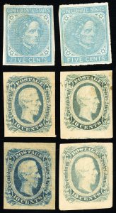 Confederate CSA Stamps MH VF Lot Of 6