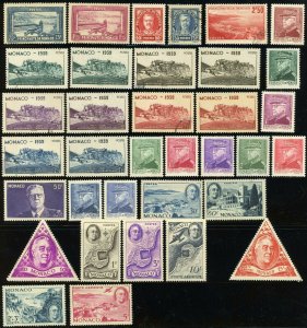 MONACO Early Postage Stamp Collection EUROPE Used Mint LH