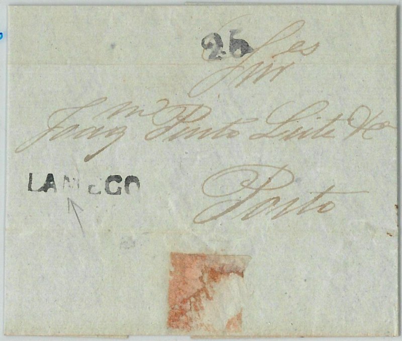 58216 - PORTUGAL - POSTAL HISTORY: PREFILATELIC COVER from LAMEGO 1848-