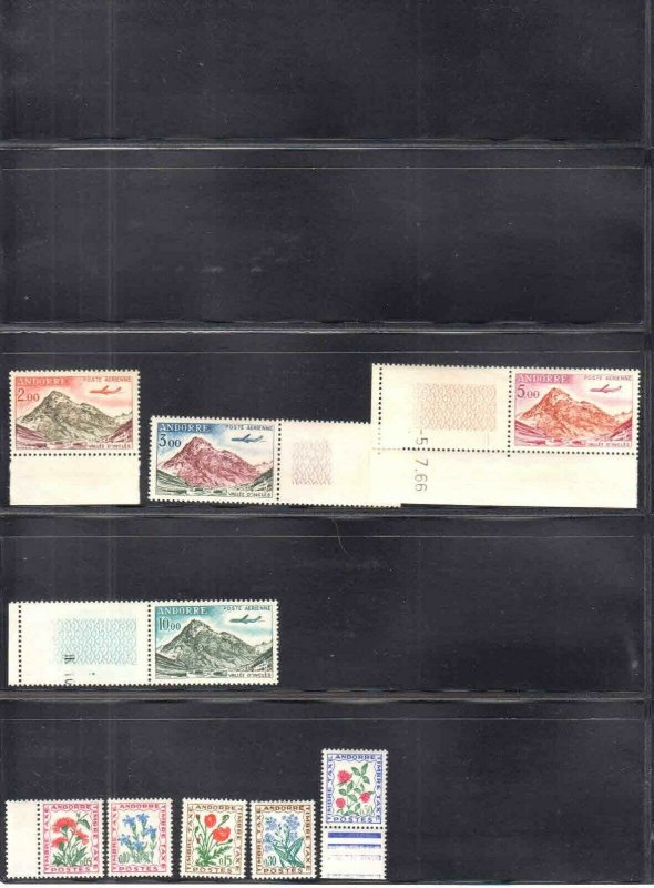 FRANCE ANDORRA 4 STOCK PAGES SOUND COLLECTION LOT MUCH MINT NH U/M $$$$$$$