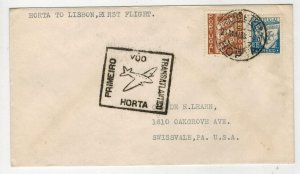 1939 TRANS ATLANTIC AVIATION AIRMAIL FIRST FLIGHT F18-2A HORTA TO LISBON