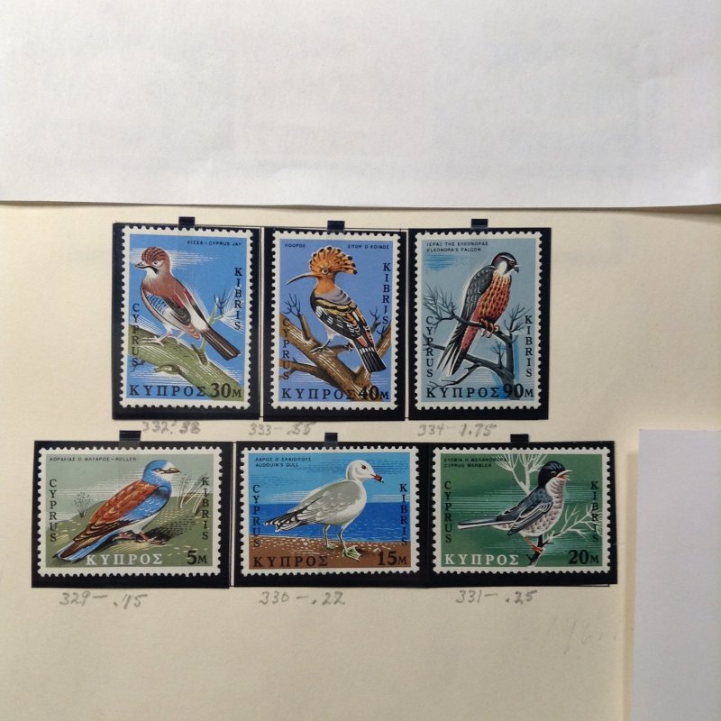 Cyprus  #  329-34  MNH