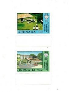 Grenada - 1991 - 75 Years Anglican High School - Set Of 2 Stamps - MNH