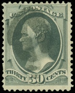 US Scott #165 Used-F/VF, Reverse Clean, Cork Cancel, SCV $135.00 (SK)