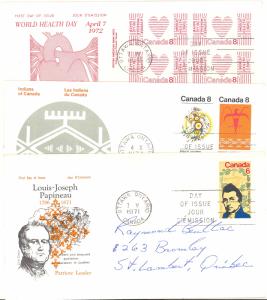 Canada  3  First day covers two are unaddressed