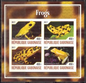 Gabon MNH S/S Frogs #2 2017