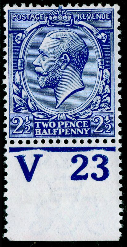 SG372 SPEC N21(12), 2½d deep blue, NH MINT. Cat £25+. CONTROL V23 PERF.