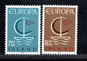 ICELAND SC# 384-85  FVF/MOG