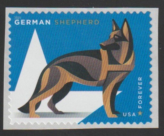 SC# 5405 - (55c) - Military Working Dogs, German Shepherd, 1 of  4, MNH Single