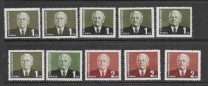 DDR 120-1 MNH stock of this set, f-vf 2019 CV$ 91.00