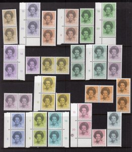 Netherlands 1976-1986 Beatrix + Numerals Lot Including Coils Values to 7G MNH