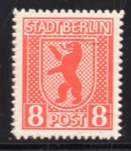 German Democratic Republic  Russian zone  #11N3a  MNH 1945 . 8pf Perf. 13 1/2