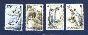 SOUTH GEORGIA - # 262-265  - MNH -  Penguin Birds - 2000