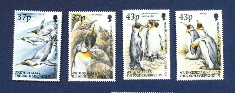 SOUTH GEORGIA - # 262-265  - MNH -  Penguin Birds - 2000