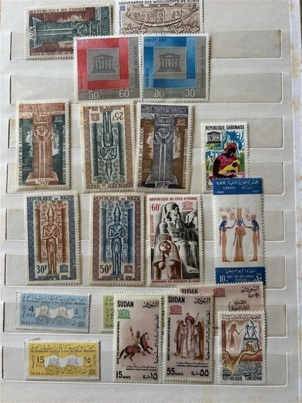 1960 Save Nubia Momument (UNESCO) countries MINT sets some with surcharge PART 2