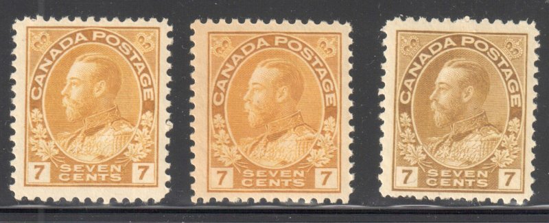 Canada VF NH #113, 113a, b, c, iii, iv ADMIRAL C$5700.00 ++  WOW