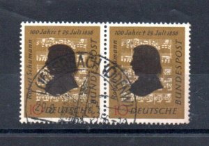 GERMANY - 1956 - ROBERT SCHUMANN - 100th ANNIVERSARY OF DEATH - 10 - Used - x2 -