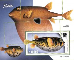 A9350 - LION SAW - MISPERF ERROR Stamp Sheet - 2022 - Fishes, Marine Life-