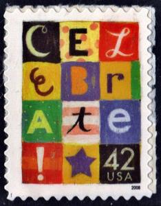 SC#4335 42¢ Celebrate! Single (2008) SA