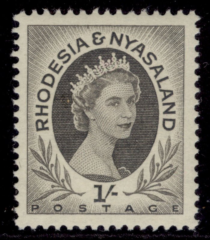 RHODESIA & NYASALAND QEII SG9, 1s grey-black, NH MINT.