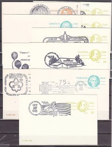 United States, 10 Postal Cards with Different Scouting Cancels. ^