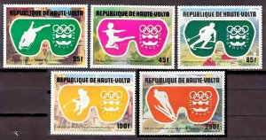 Upper Volta 1975 Sc#384/86C225/C226 INNSSBRUCK OLYMPICS Set (5) MNH