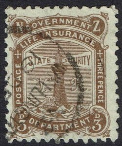 NEW ZEALAND 1891 LIGHTHOUSE 3D USED