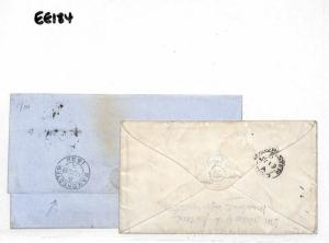 GB EXPERIMENTAL POSTMARKS 1858-62 Manchester DOUBLE RING CDS Covers{2}EE184 