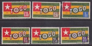 Togo (1961) #386-91 used