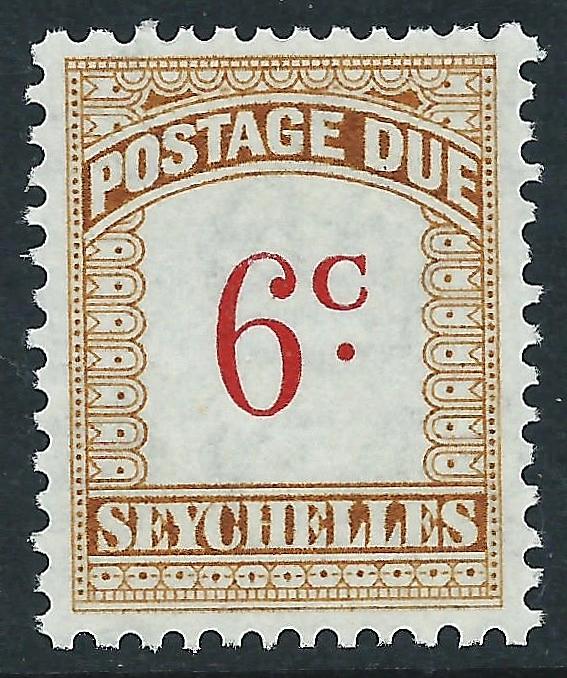 Seychelles, Sc #J3, 6c MNH