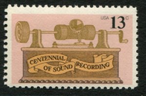 1705 US 13c Centennial of Sound Recording, MNH