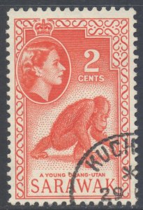 Sarawak Scott 216 - SG205, 1964 Elizabeth II 2c used