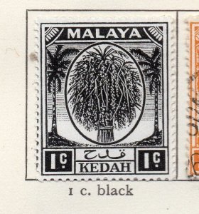 Malaya Kedah 1950-52 Early Issue Fine Mint Hinged 1c. 207966