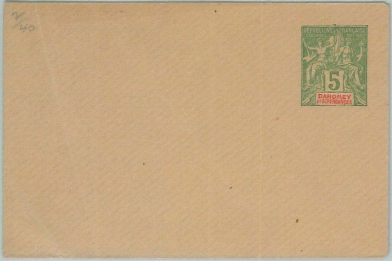 74730 - DAHOMEY  - POSTAL HISTORY -  Postal Stationery Cover H & G #  4