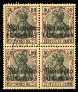 German Colonies, German Offices in Morocco #40 (Mi. 41) Cat€88+, 1906 60c o...