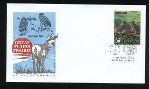 US 3506b Great Plains Praire single from pane UA Farnam cachet FDC 