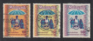 Malaysia Scott #98-100 Used