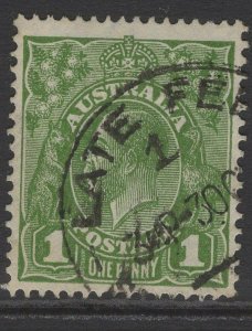AUSTRALIA SG95 1926 1d SAGE-GREEN p13½x12½ USED