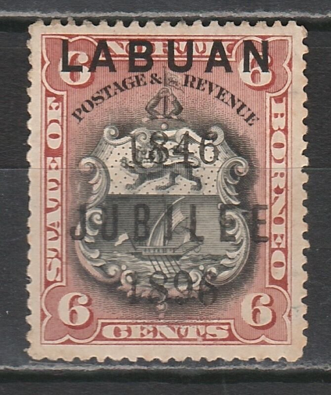 LABUAN 1896 JUBILEE 6C PERF 14.5 -15