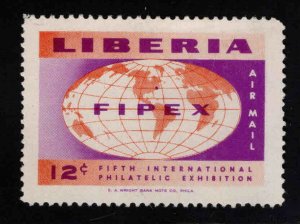 LIBERIA Scott C101 MH* FIPEX Airmail stamp