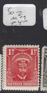 SOUTHERN RHODESIA  (P1310B)  KGV ADMIRAL  1D  SG 2   MOG