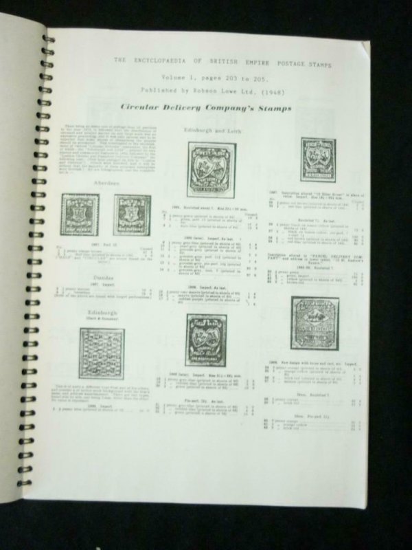 4 CIRCULAR DELIVERY STAMPS ARTICLES by ROBSON LOWE WILLIAMS PATTON & MELVILLE