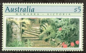 1989 Australia Sc #1133 - $5 Mawarra Victoria garden landscape - MNH stamp Cv$10