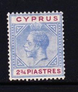 Album Treasures Cyprus Scott # 81  2 3/4pi  George V Mint Hinged