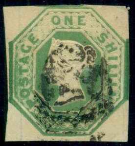 GREAT BRITAIN #5 1sh pale green, used, VF, Scott $900.00