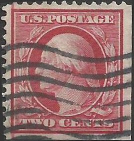 # 332 Used Ink Smear Upper Left Carmine George Washington