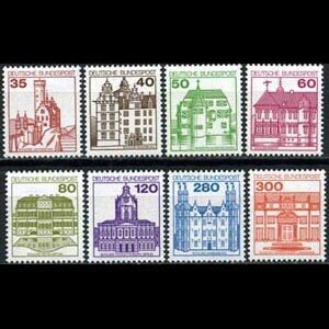 GERMANY 1979 - Scott# 1308-15 Castles Set of 8 NH